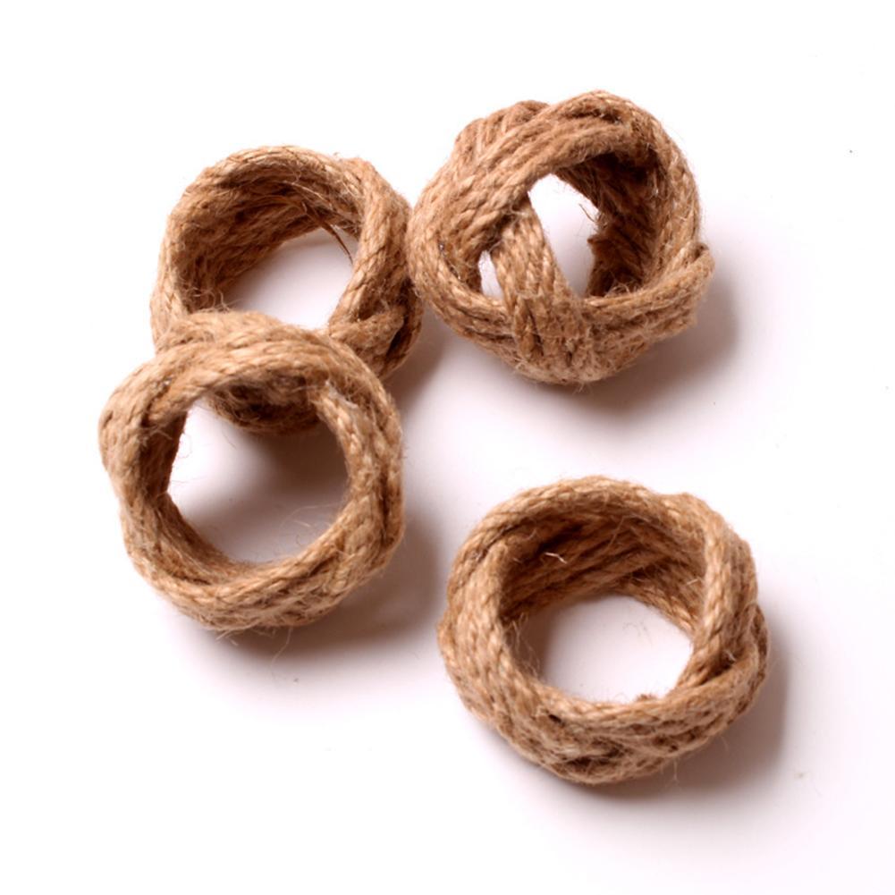 8 stücke Stroh Gewebte Ring Western Restaurant Serviette Geschmack Seil Ring Wiederverwendbare Schreibtisch Ornament Abendessen Dekoration