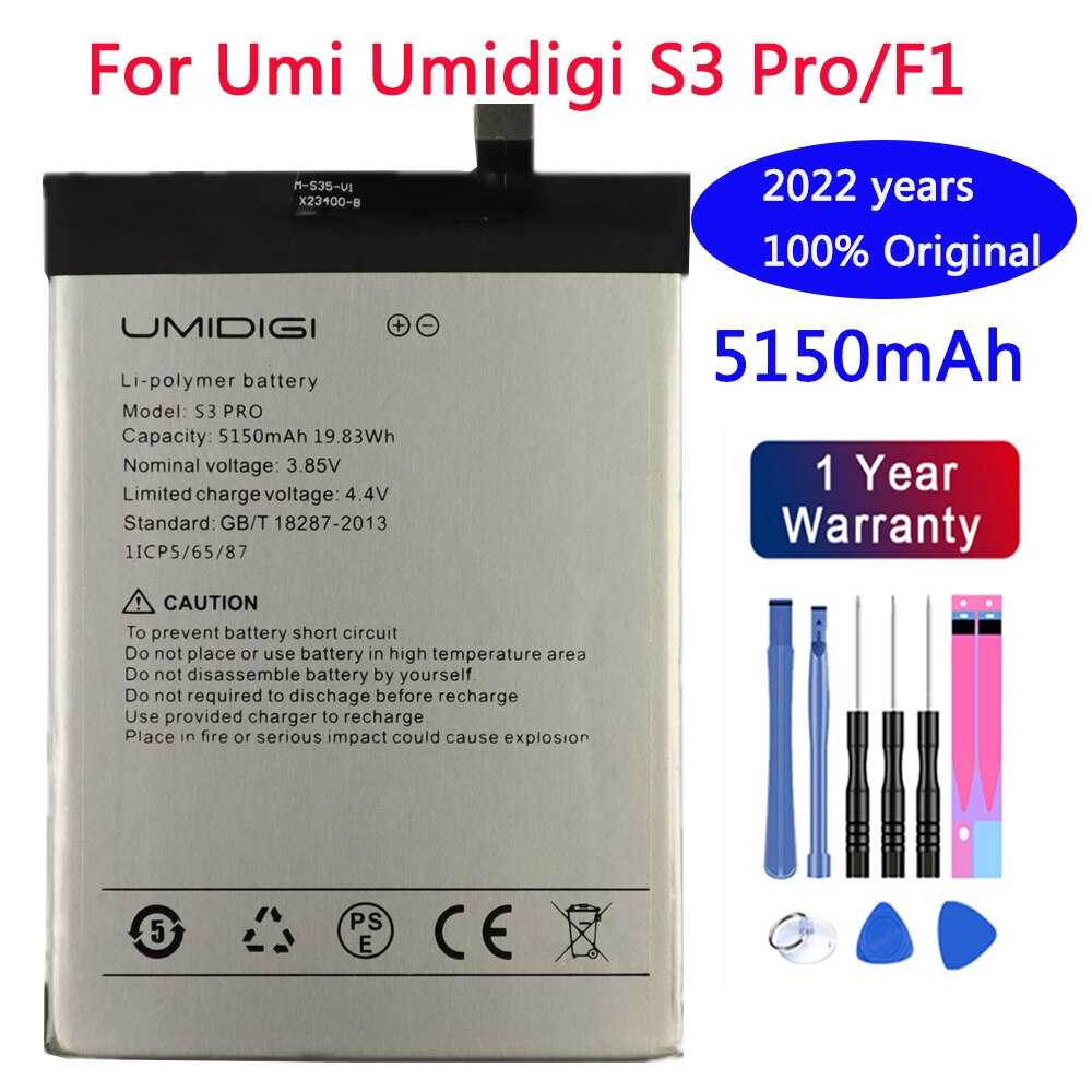 Original Battery For UMI Umidigi A1 PRO A3 S3 Pro Touch Power/Power 3 One max One Pro A5 pro A7 pro A9 Pro F2 Z/Z Pro Z2 Pro S2: S3 Pro