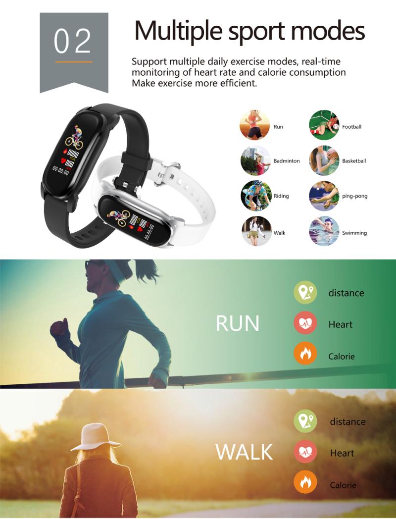 Smartwatch YD8 - Body Temp, Heart Rate, Sleep Monitor - Waterproof Fitness Tracker