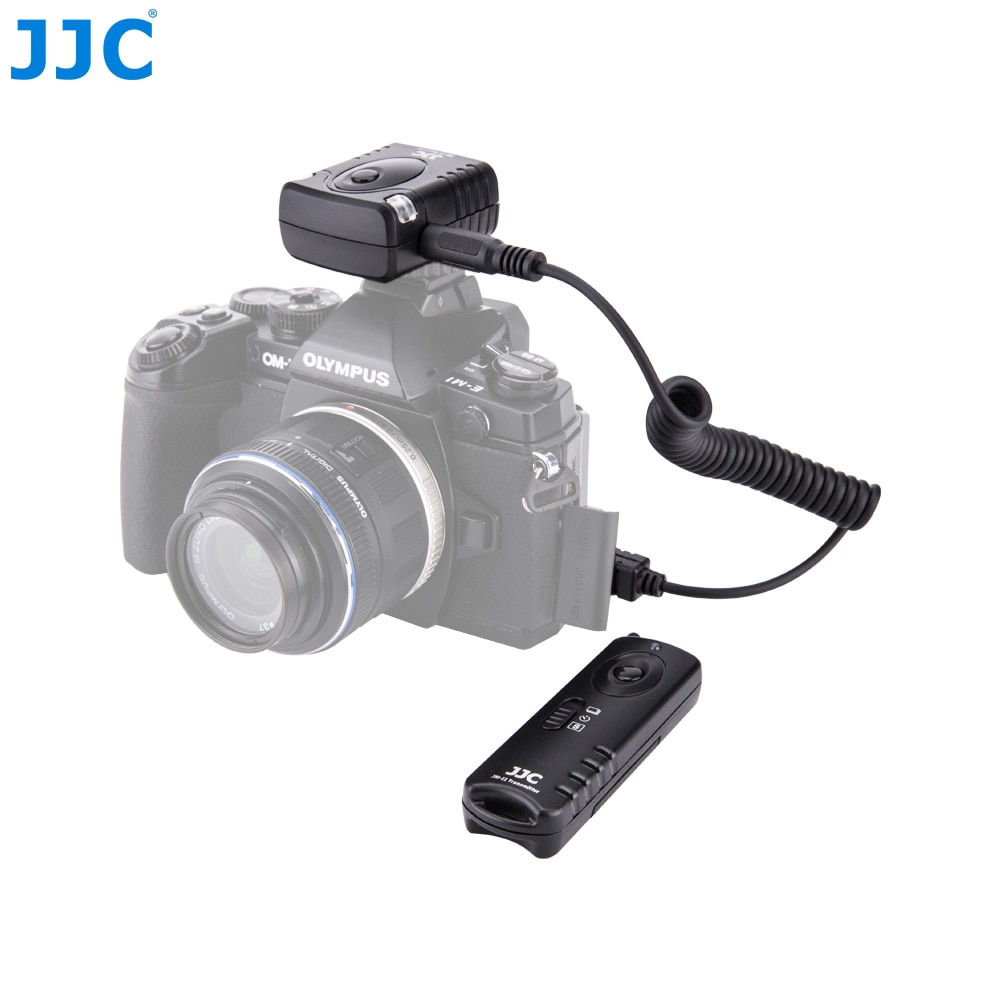 Jjc カメラシャッター 433MHz 16 ラジオチャンネルワイヤレスリモコンオリンパス OM-D E-M5 II E-M1 III カメラ