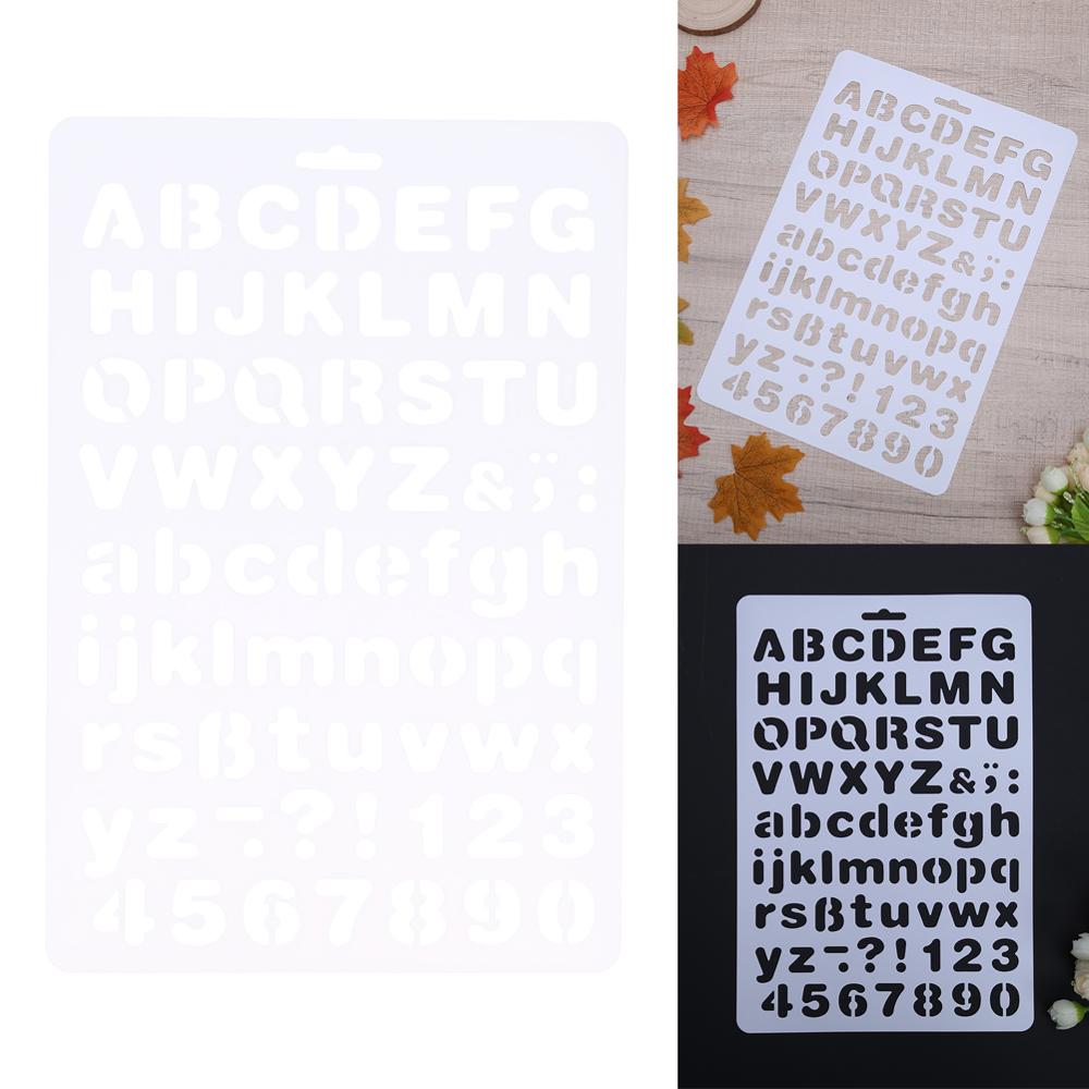 Plastic Lettering Stencil for DIY Scrapbooking Letter Alphabet Stencils Walls Painting Paper Craft Decor Number Word Template: 06