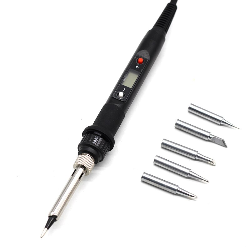 Ferro de solda elétrico digital, temperatura ajustável ferro de solda estação de solda ferramentas de reparo 220v 60w ponta de cerâmica 900m vs 936d: F