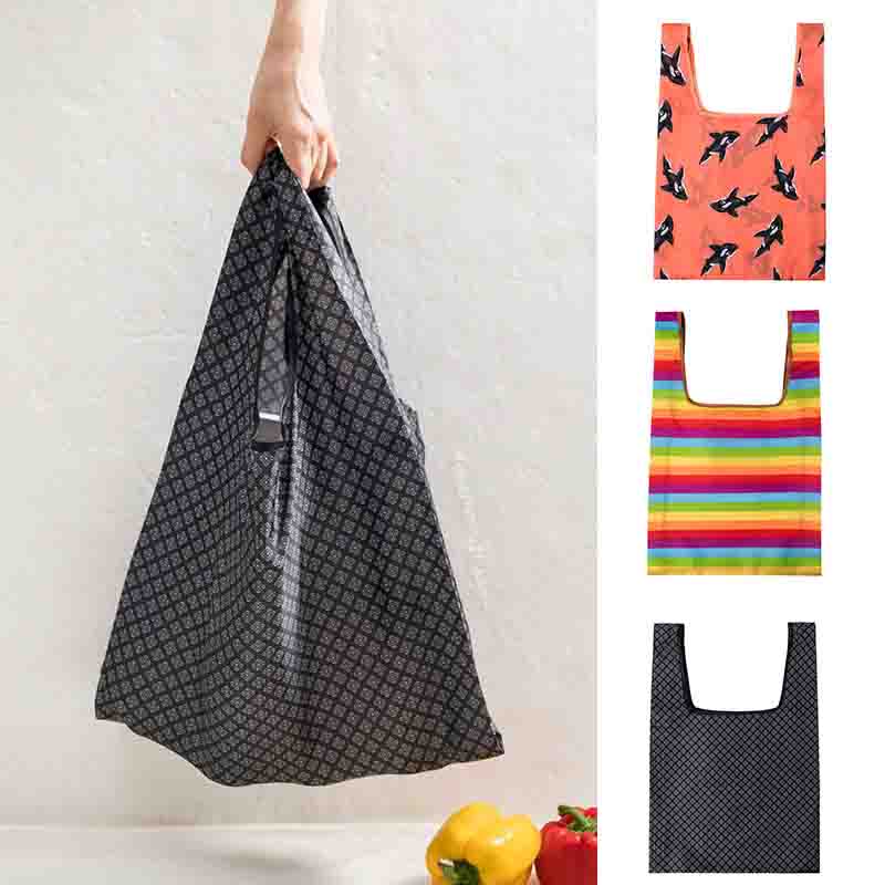 Opvouwbare Recycle Shopping Tassen Eco Vriendelijke Dames Herbruikbare Boodschappentas Bloemen Fruit Groente Boodschappentas Grote Capaciteit