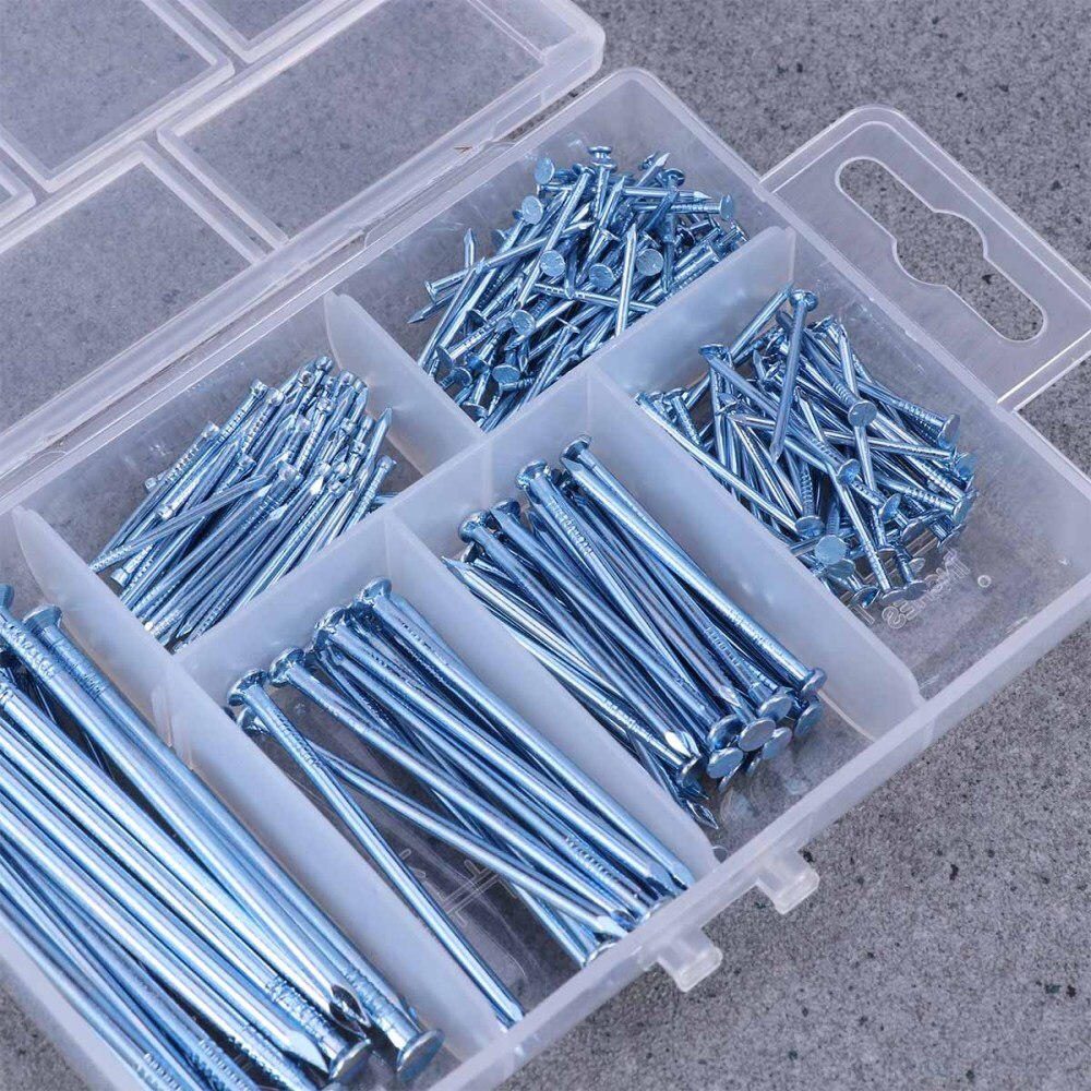 280 PCS Assortment Nails Brad Nails Picture Hanging Nails (Silver)