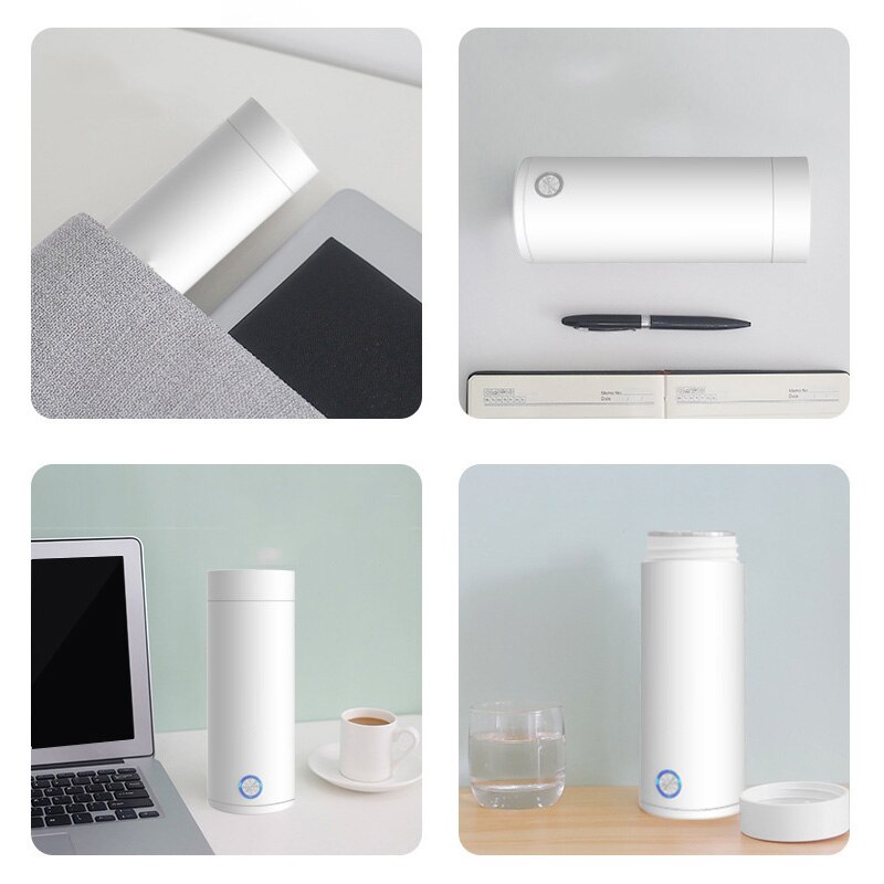 Hervidor de agua eléctrico portátil para cocina, tetera térmica de 400ml, para té y café, hervidor inteligente para mantener el calor