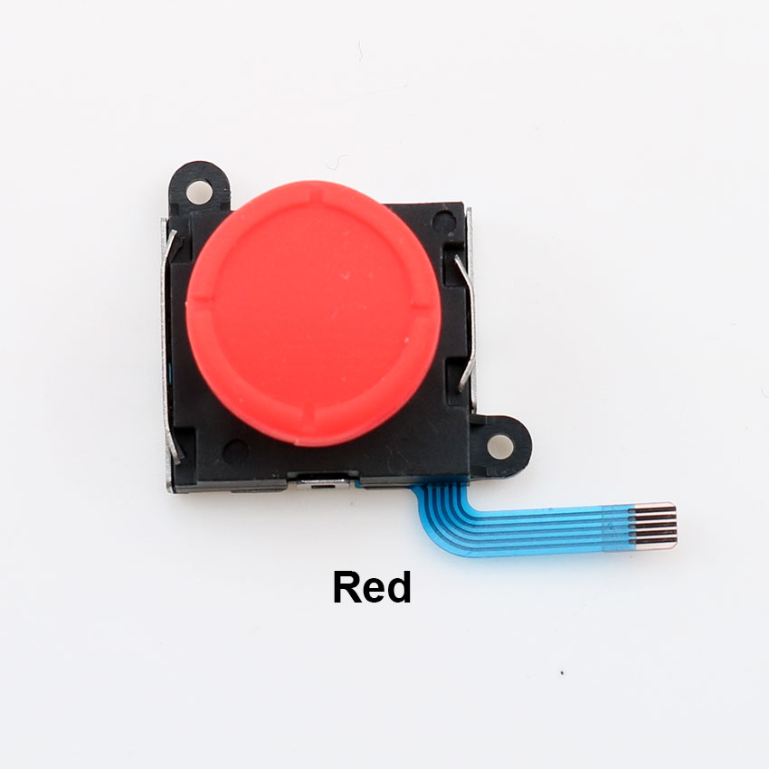 JCD 3D Analog Joystick thumb Stick grip Cap Button Key Module Controller for Nintend Switch Lite NS Mini Joy-Con Controller: Red
