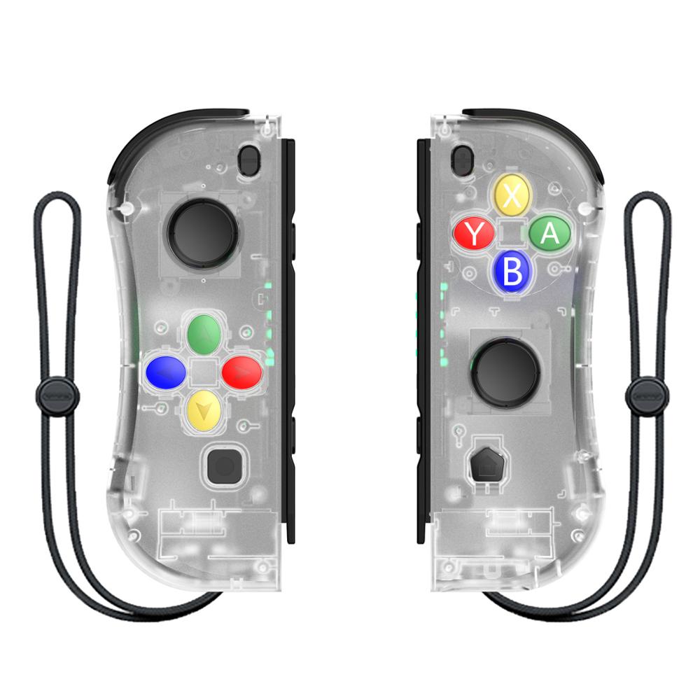 Bluetooth L&R Game Controller Gamepad For Nintend Switch NS for Nintend Switch Console: Clear