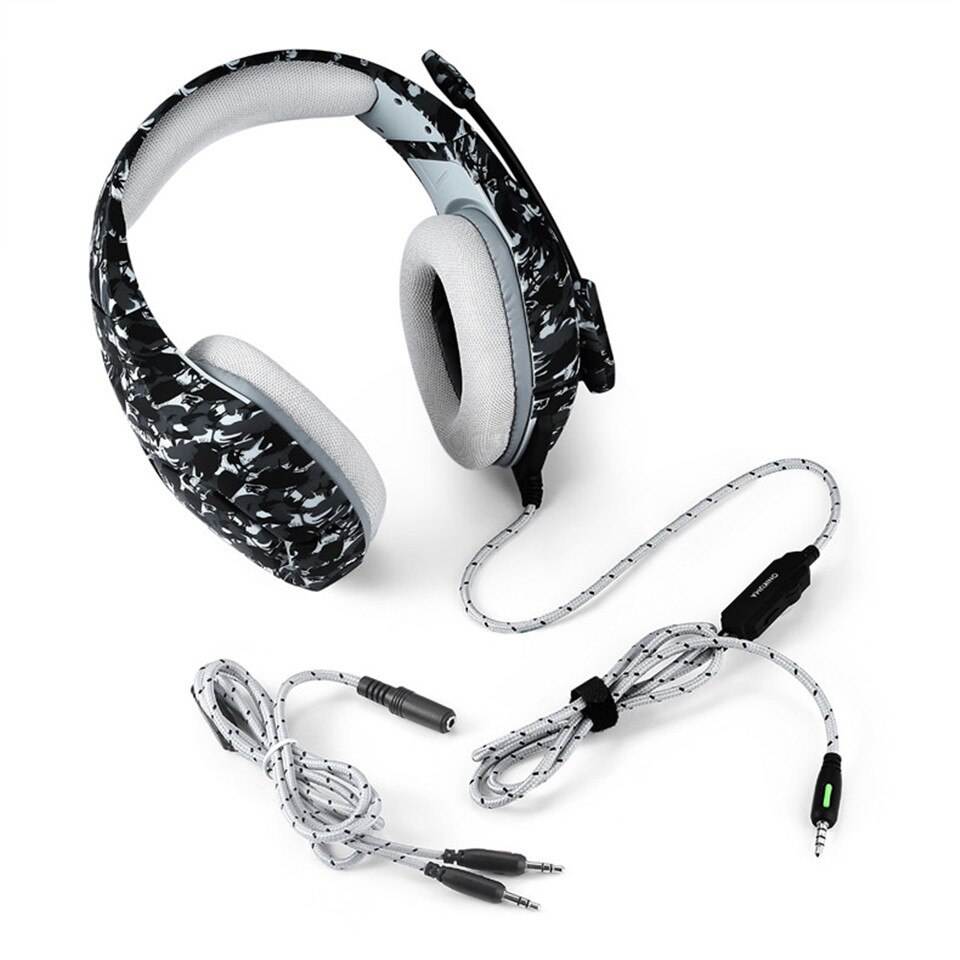 Onikuma  k1 camouflage  ps4 headset bass gaming koptelefoon game oordopjes microfoon voor pc mobiele telefoon xbox one tablet