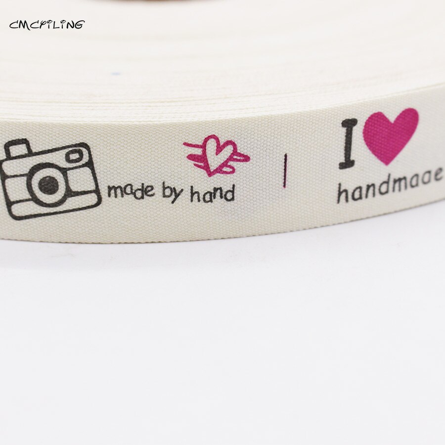 20MM Cotton Webbing Printed Handmade Decorative Label Strap Webbing Ribbons For Bag DIY Scrapbooking Sewing Wrapping 10 Meters