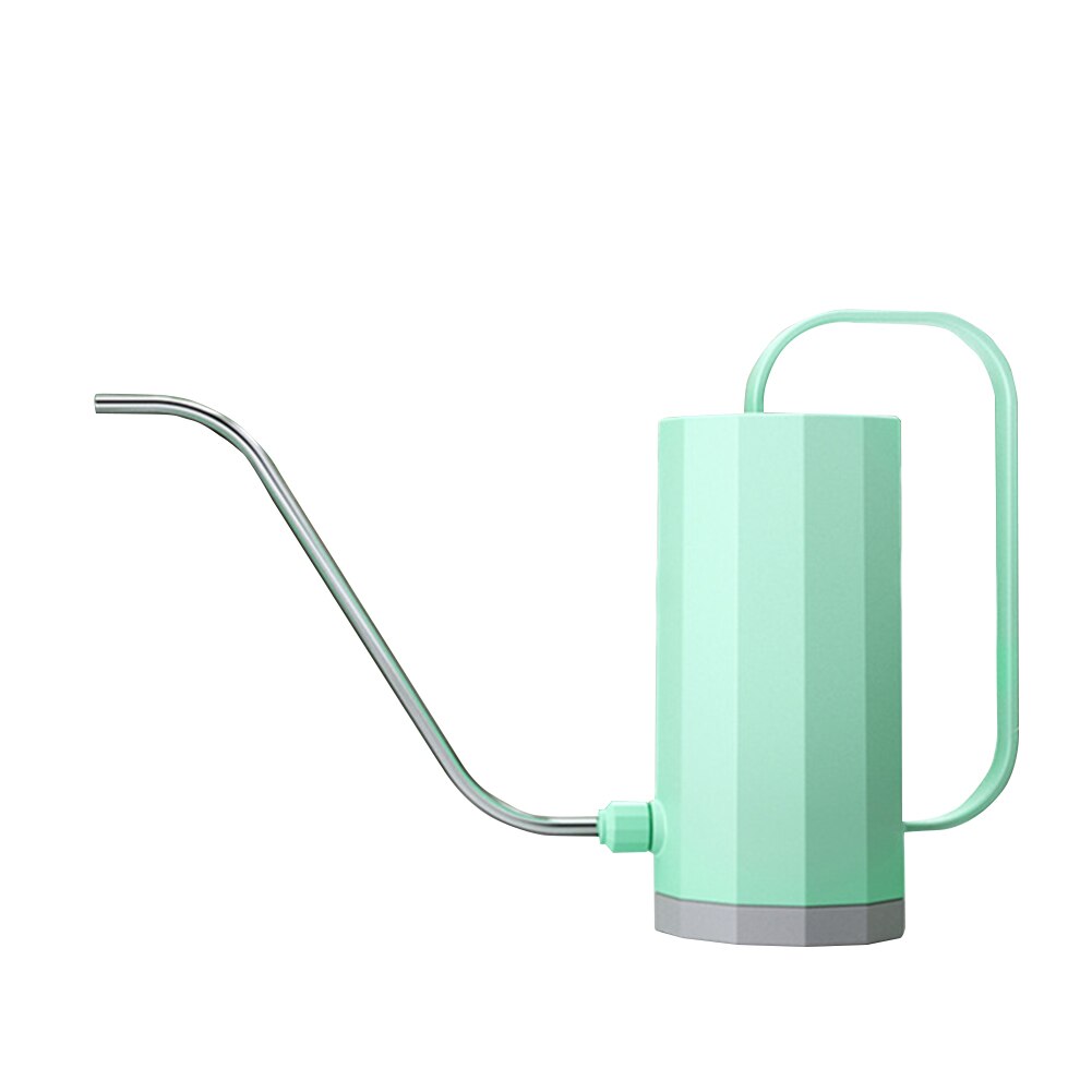 Regadera cilíndrica de 1,2 L para flores de bonsái, herramienta de riego para plantas con mango de boca larga, herramientas de jardinería: green