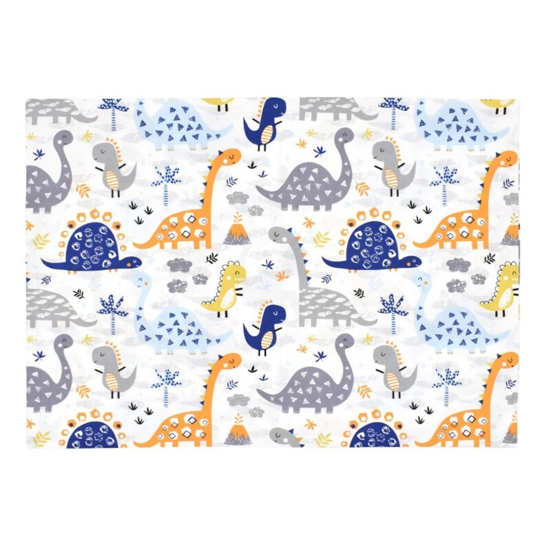 Enveloppe de taie d&#39;oreiller en coton pour enfants, housse de coussin pour bébé, douce et respirante, pour 13x18 pouces, 14x19 pouces, 12x16 pouces: Blue cute dinosaur