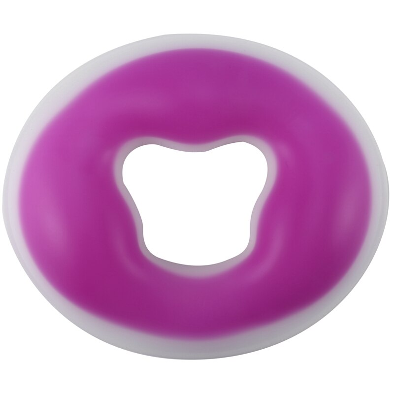 Spa Siliconen Latex Schoonheid Kussen Ronde Massage Kussen Gezicht Body Massage Relax Cradle Gel Pad: Purple