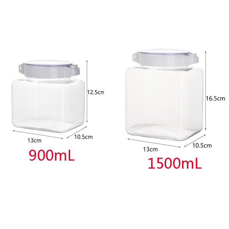 Refrigerator Fresh Keeping Box Kitchen Storage Box Sealed Grains Tank Transparent Food Storage Container Kitchen Organizer