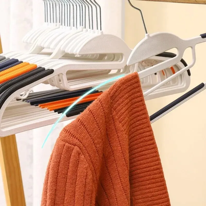 Cintre domestique multifonctionnel humide et sec, noir/Orange/gris, adapté aux vêtements suspendus, garde-robe de chambre à coucher, 10/20 pièces