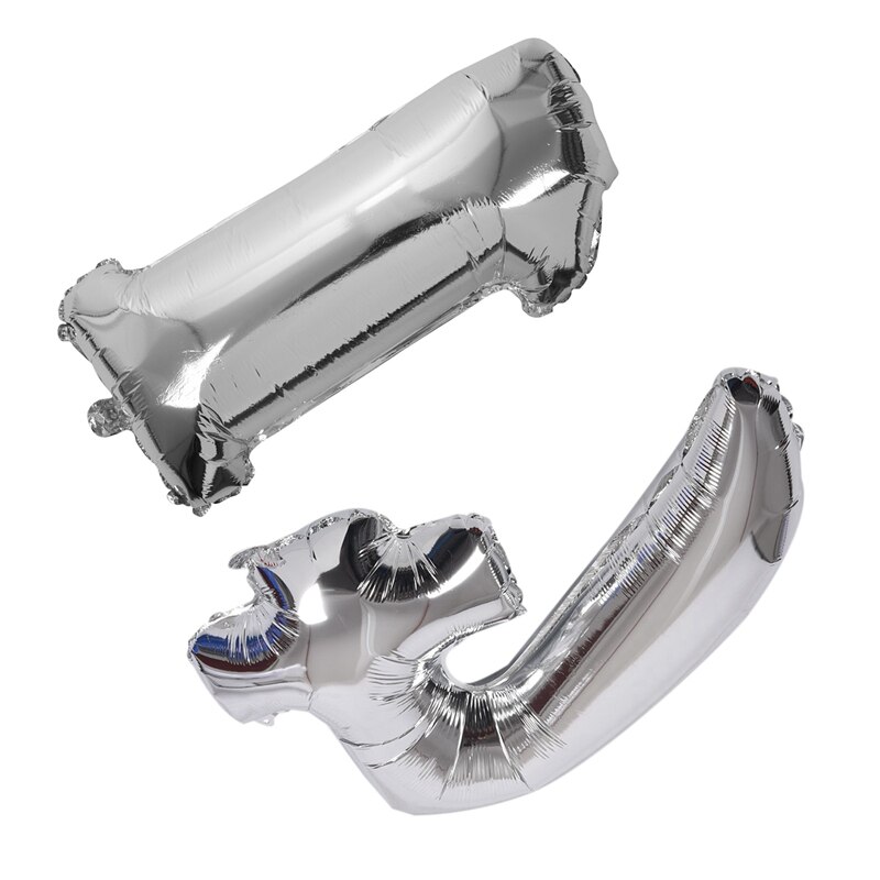 2 Pcs 32 Inch Number Foil Balloons Digit Air Balloons Happy Birthday Wedding Decoration Letter Balloon Event Party Silver 1 & 4