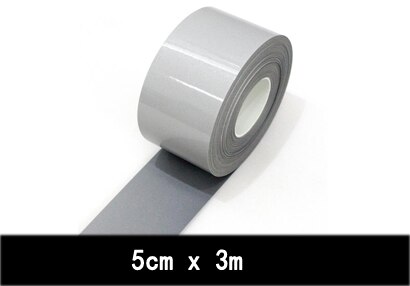 Película reflectante plateado brillante de alta visibilidad para transferencia de calor, Material de tela reflectante de advertencia de seguridad, cinta de pedrería para aplicación con plancha: 5cm x 3m