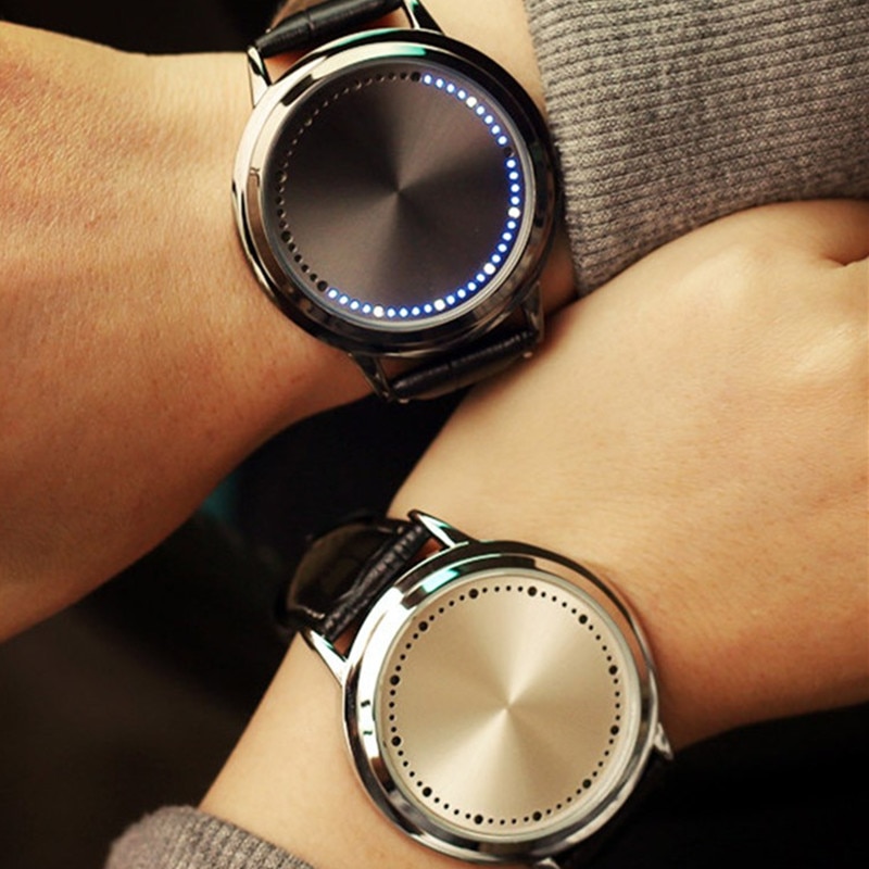 Relogio digitaalinen miesten elektroninen kello led-urheilu miesten kello nahkaranneke kello montre homme reloj