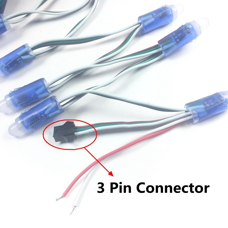 100 st  dc5v ws2811 pixlar digitala adresserbara led strängljus 12mm med spi  t1000s led pixel controller sd-kort rgb controller