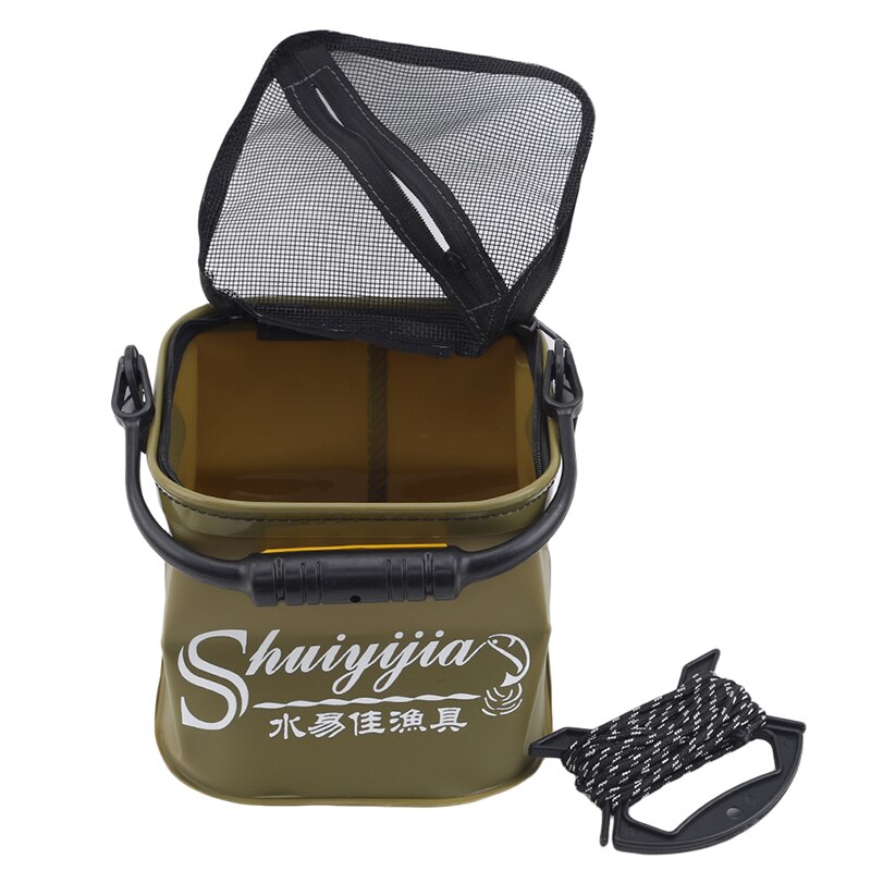 Jakość przenośne składane wiadro pojazdu wiadro wędkarskie płótno składane żywe wiadro na ryby zbiornik sprzęt wędkarski pudełko rybackie sprzęt