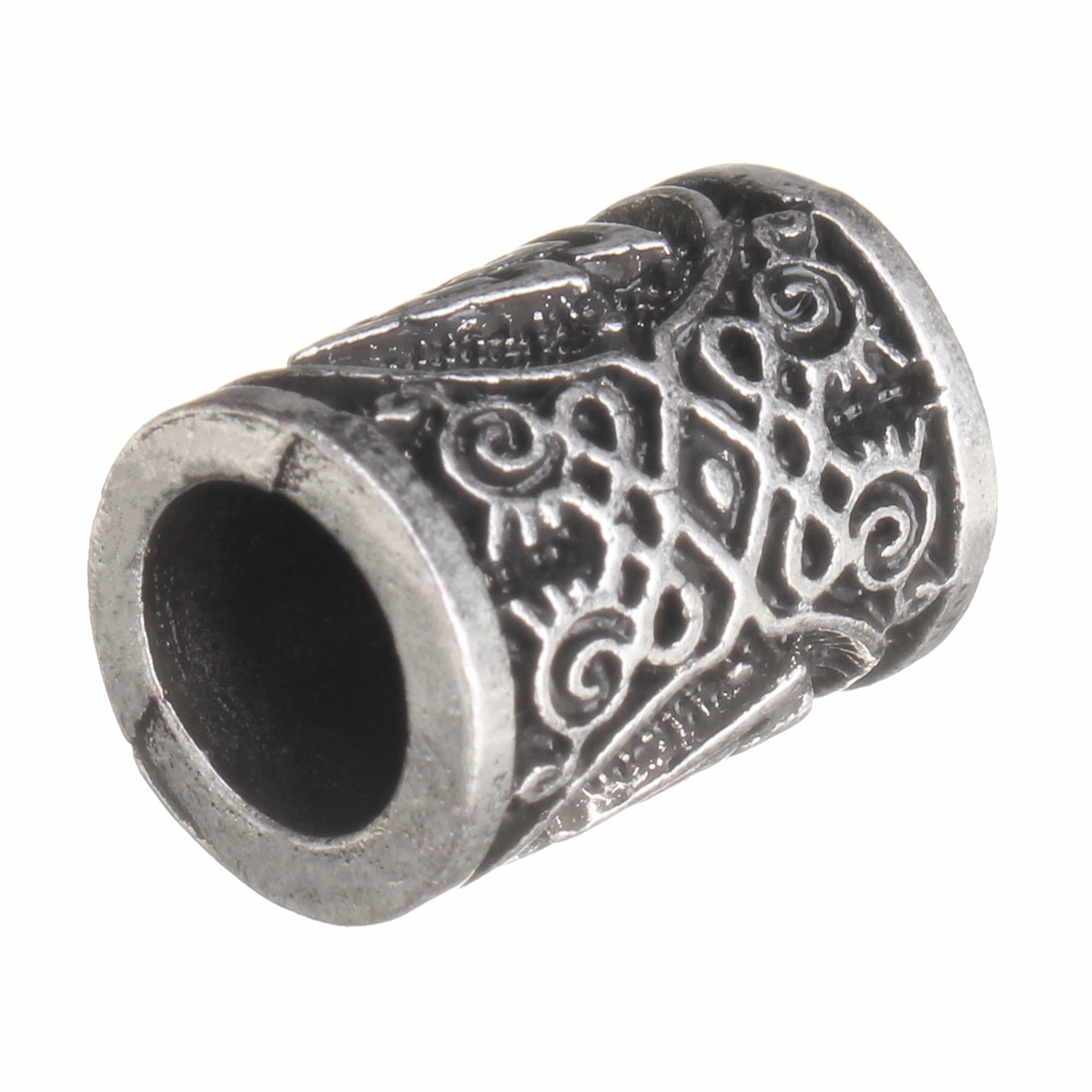 Metall norse runor berlocker pärla silver dreadlock skägg hårring för diy fynd armband hänge halsband smycken