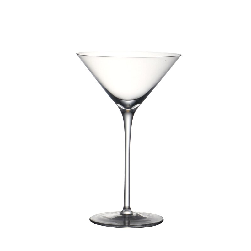 Set of 2 Handmade Blown Lead-Free Crystal Martini Glass with Stem Cocktail Glasses for Bar,Martini,Cosmopolitan 7oz