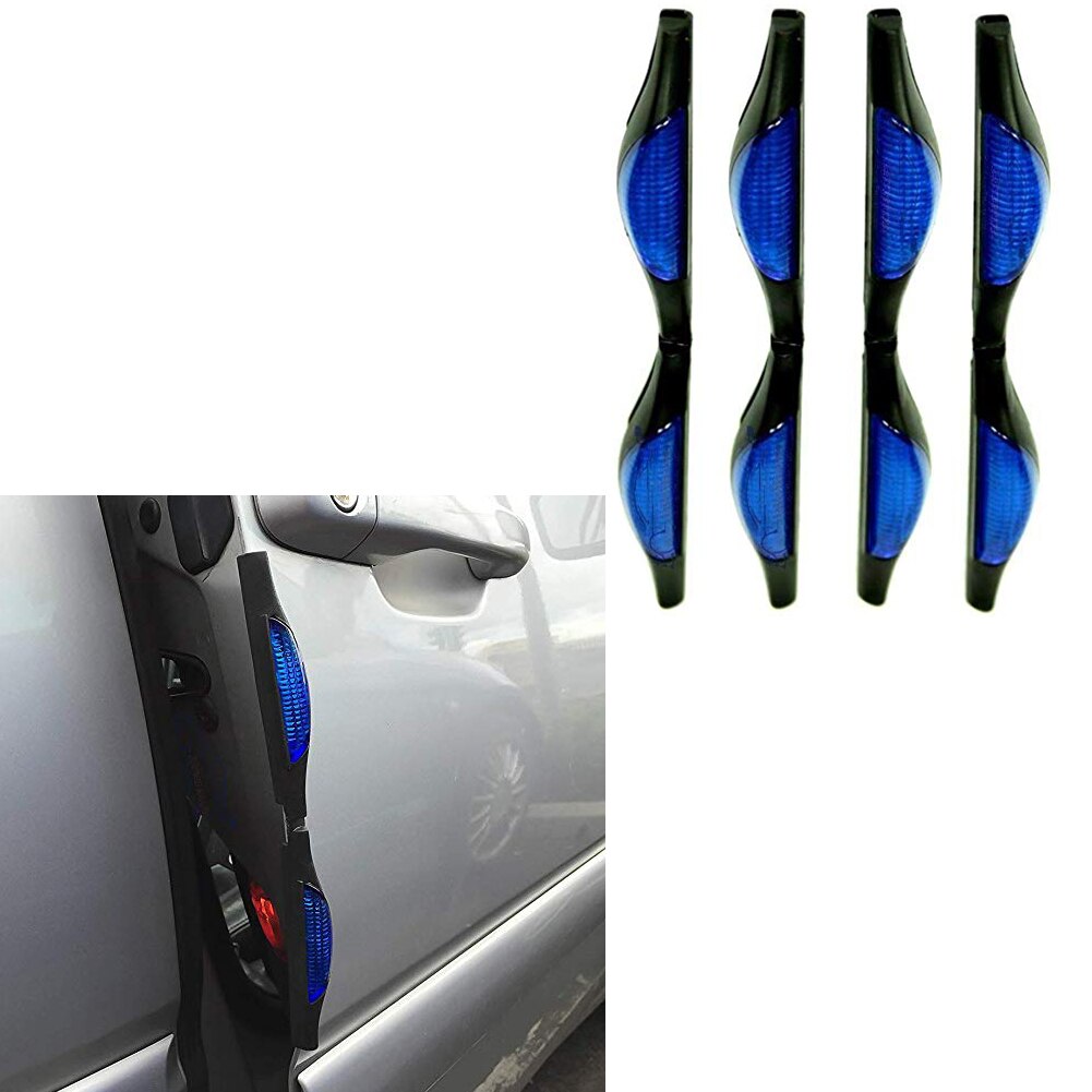 4 stk/pakke klistermærke auto strip ridsebeskyttelse styling bildørbeskytter kantbeskytter reflektor kofanger anti kollision