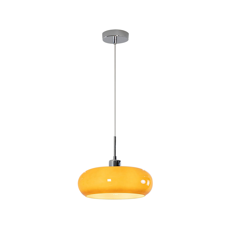 Moderne oranje witte glazen kroonluchterverlichting voor woonkamer, eetkamer, slaapkamer, plafond, binnen, hanglamp, dimbare home deco-lamp