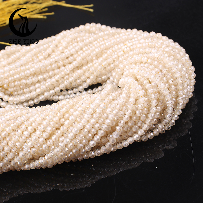 Zhe Ying 3mm Faceted Dark Blue Zircon Beads Small AAA Cubic Zirconia Beads for Bracelet Making DIY Jewelry Accessories: MULTI