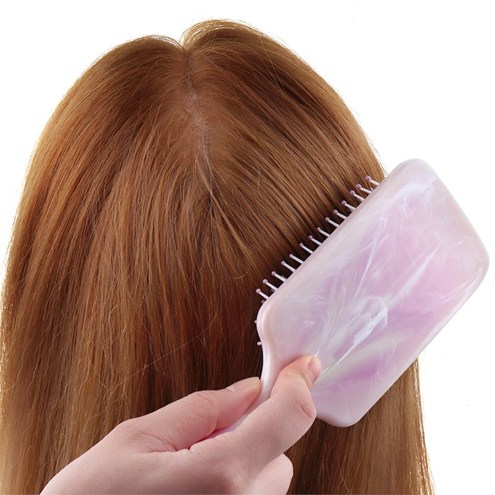 Professionele Vierkante Marmeren Haar Borstel Meisjes Haar Kam Hoofdhuidmassage Gezondheidszorg Haarborstel Kappers Styling Tools Voor Vrouwen