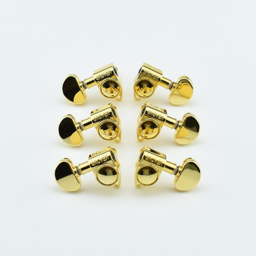 Original Genuine 3R+3L G-r-o-v-e-r Guitar Machine Heads Tuners 1:18 Gold