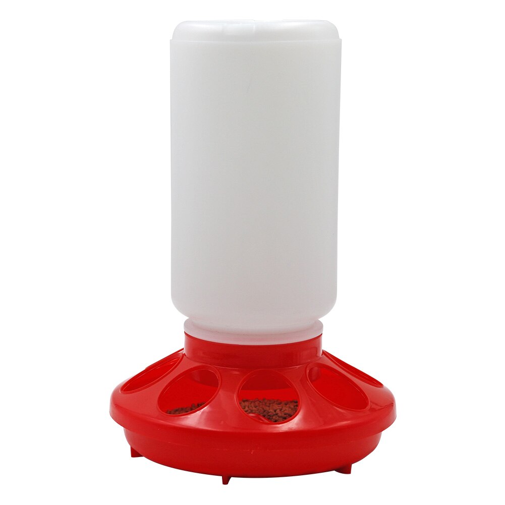 1L Chicken Feeder Bucket Poultry Practical Bird Feeding Fountain Plastic Seed Water Dispenser