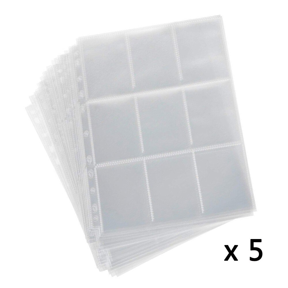 5/10/20/30/50pcs Trading Gaming Card Sleeves Storage Wallets Album Pages Collection Coin Holders Wallets Sleeves Photo Albums: A