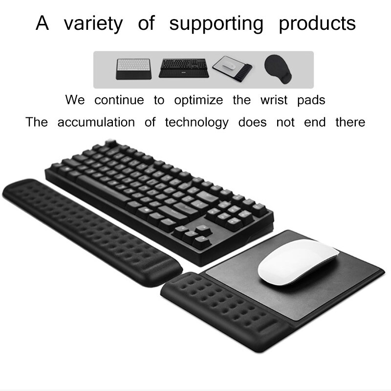 Voor Kantoor Gaming Toetsenborden Toetsenbord Polssteun Ondersteuning Kussen Comfortabele Memory Foam Gewatteerde Ergonomische Pols Kussen