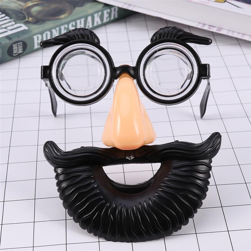 1 st utklädningsglasögon med roliga ögonbryn näsmustasch för kostymfest påsk maskerad karneval halloween