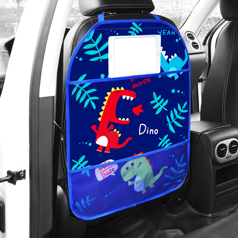 Funda protectora para asiento trasero de coche de dibujos animados, alfombrillas protectoras para asiento de coche de bebé, cojín antipatadas con bolsa de almacenamiento: A5
