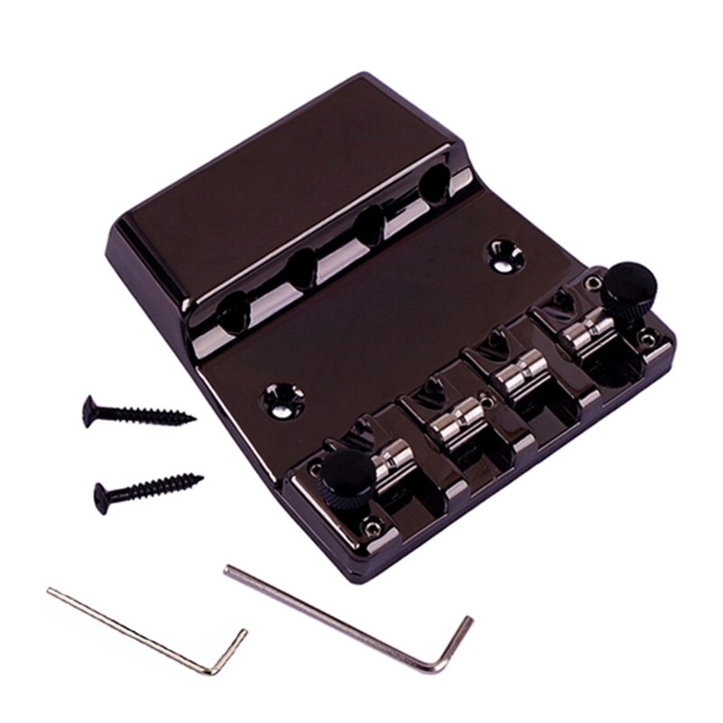 Petite guitare électrique en forme de chaussure, 4 cordes, pont de basse avec vis clés, métal noir, accessoires d'instruments de musique