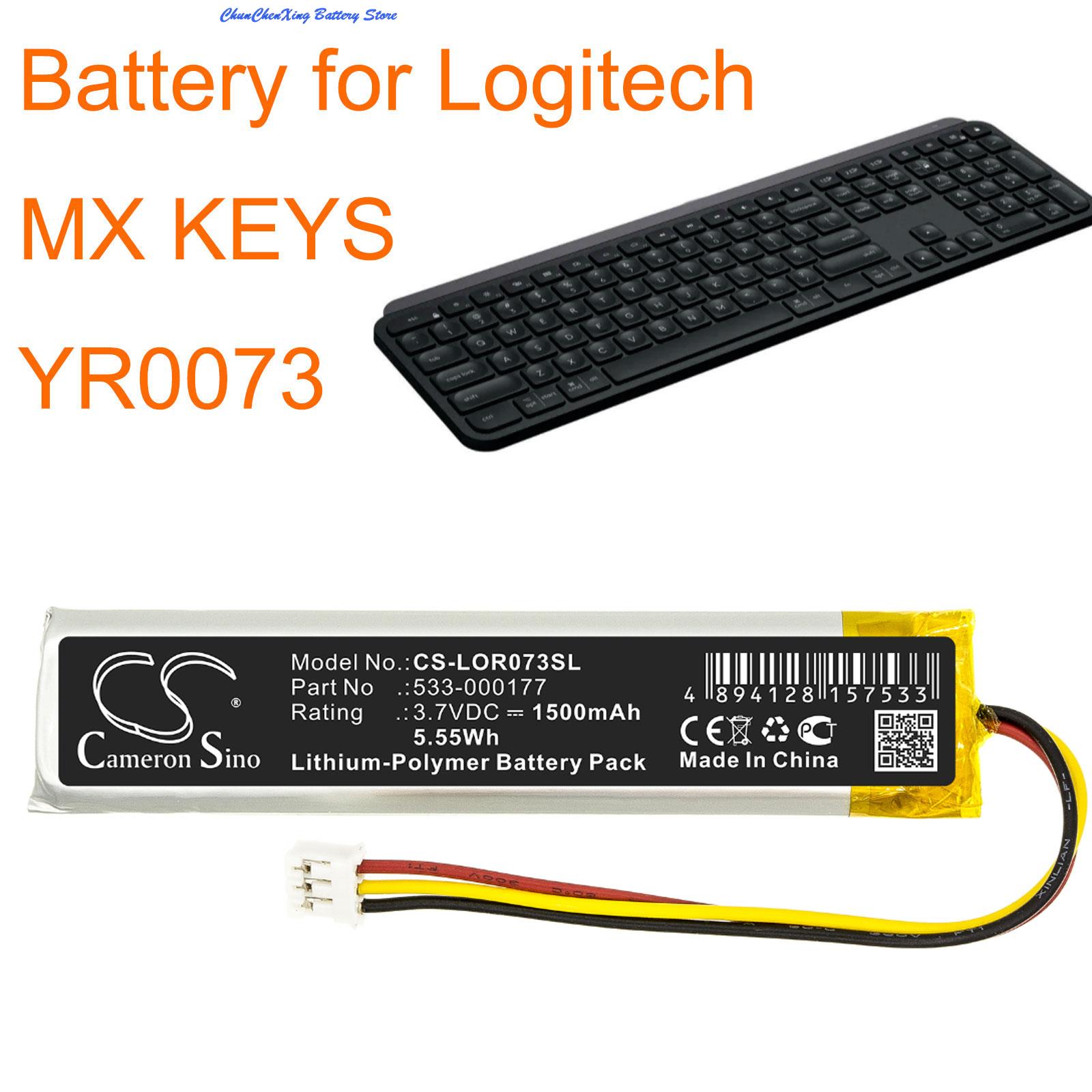 Cameron Sino 1500mAh Keyboard Battery for Logitech MX KEYS, YR0073