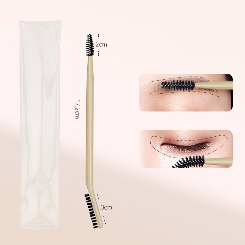 Cepillo de doble punta para cejas, 1 piezas, brochas de maquillaje de belleza, aplicador de pestañas, herramienta de maquillaje: Azul