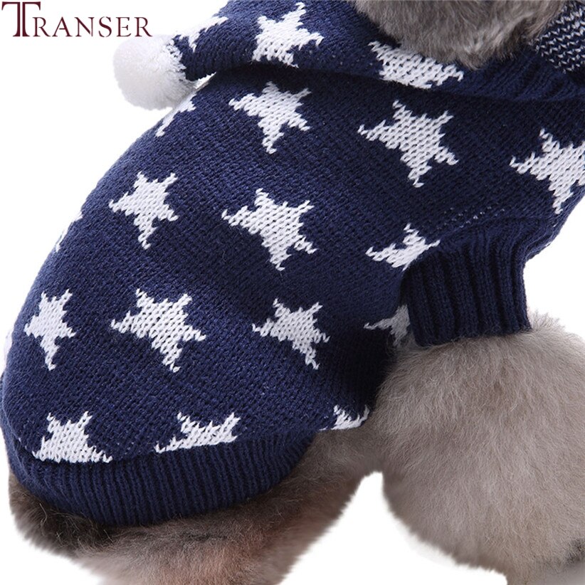 Nieuw Pet Supply Ster Patroon Hond Trui Gebreide Hond Hoodie Jas Puppy Outfit Winter Warm Kleding Voor Kleine Honden 81113