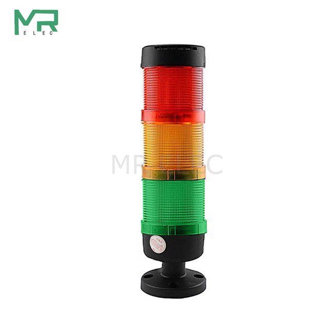 Stack Lamp Industriële Led Signaalzuil Voorzichtigheid Licht Toren Industriële Waarschuwingslampje Voor Machine Geen Zoemer 2V 24V 110V 220V: 3 light tubes / DC 12V