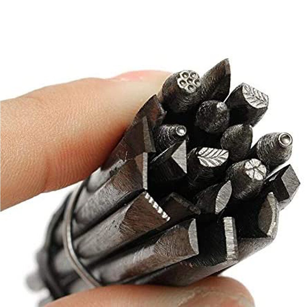 16 Sets of 20 Flower Anvil Carving Temporary Gold Chisel Carving DIY Jewelry Tools