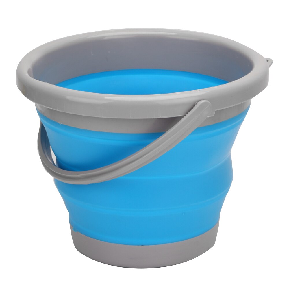 3L/5L Folding Bucket for Fishing Car Wash Outdoor Supplies Portable Camping Household Cleaning Tools: 3L Blue