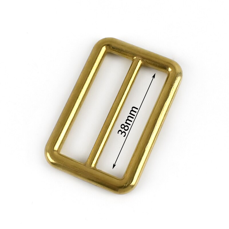 5/10Pcs 18-38mm fibbie per cinture tri-glide in ottone massiccio cinturino per borsa regolare fibbia tessitura cursore fibbia cinturino fai da te accessori gancio: 10Pcs / Brass-38mm