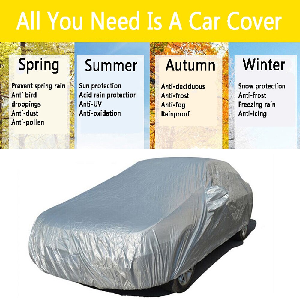 170t voor benz autohoezen binnen en buiten volledige autohoes zon uv sneeuw stof bestendige beschermhoes voor sedan hatchback of suv
