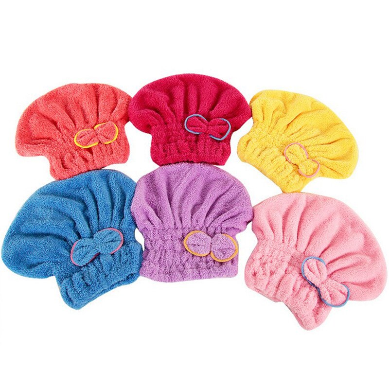 Femmes magie séchage rapide cheveux bouchon de séchage serviette tête enveloppement chapeau outil de bain accessoires Rose Rose bleu rouge jaune violet disponible