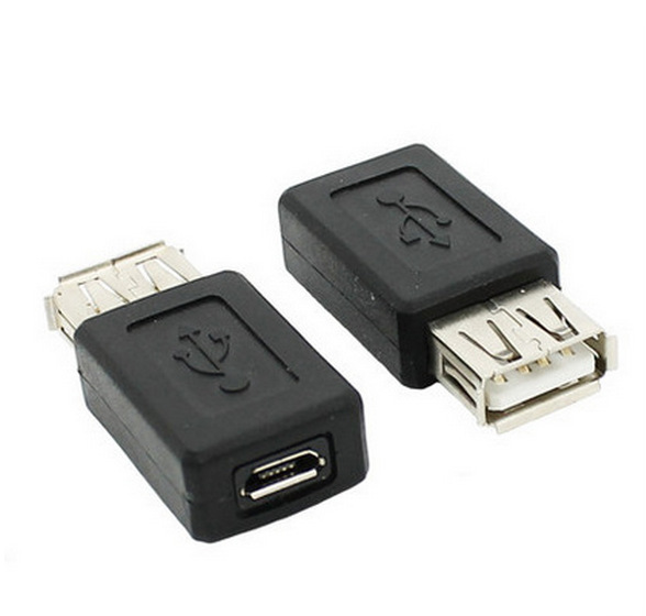 Zwarte Usb 2.0 Type A Female Naar Micro Usb B Female Adapter Plug Converter Usb 2.0 Naar Micro Usb connector