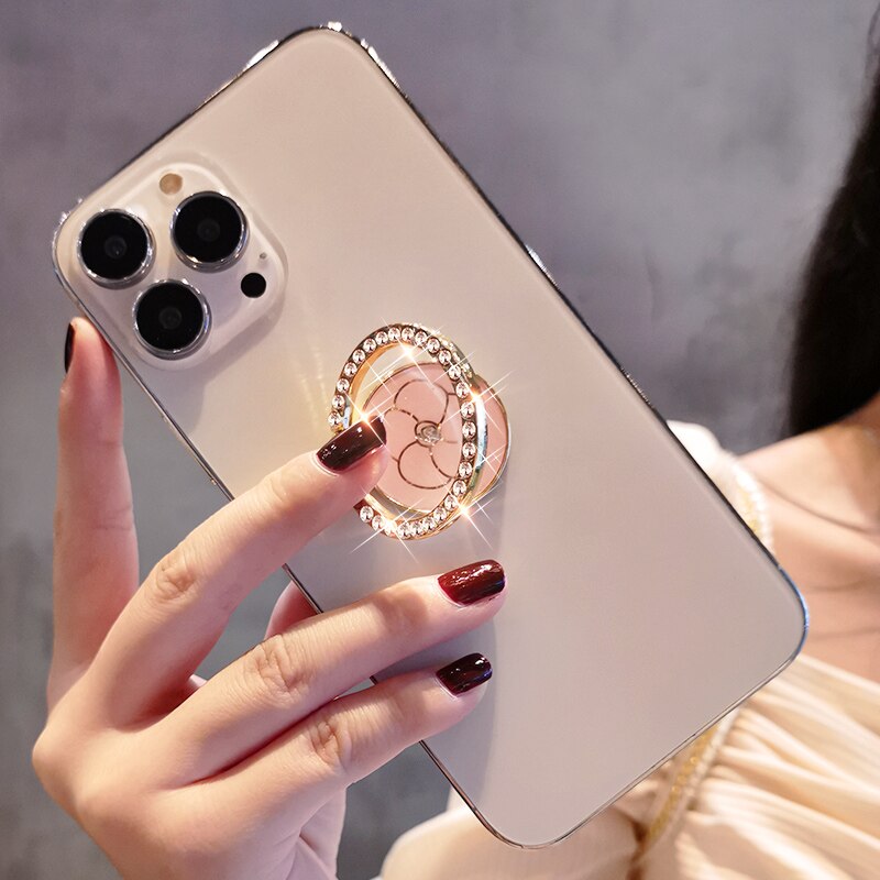 Diamantring mobiltelefon holder metal ring mobiltelefon holder velegnet til iphone huawei samsung universal stander