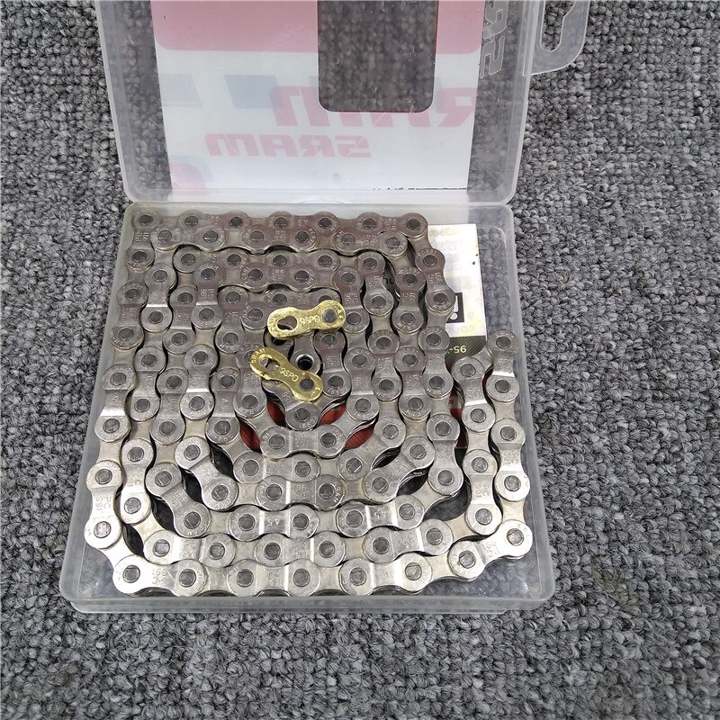 Mountain Bike 9 Speed Chain Step Riveting with Power Link Connector 114 Links Bicycle Parts