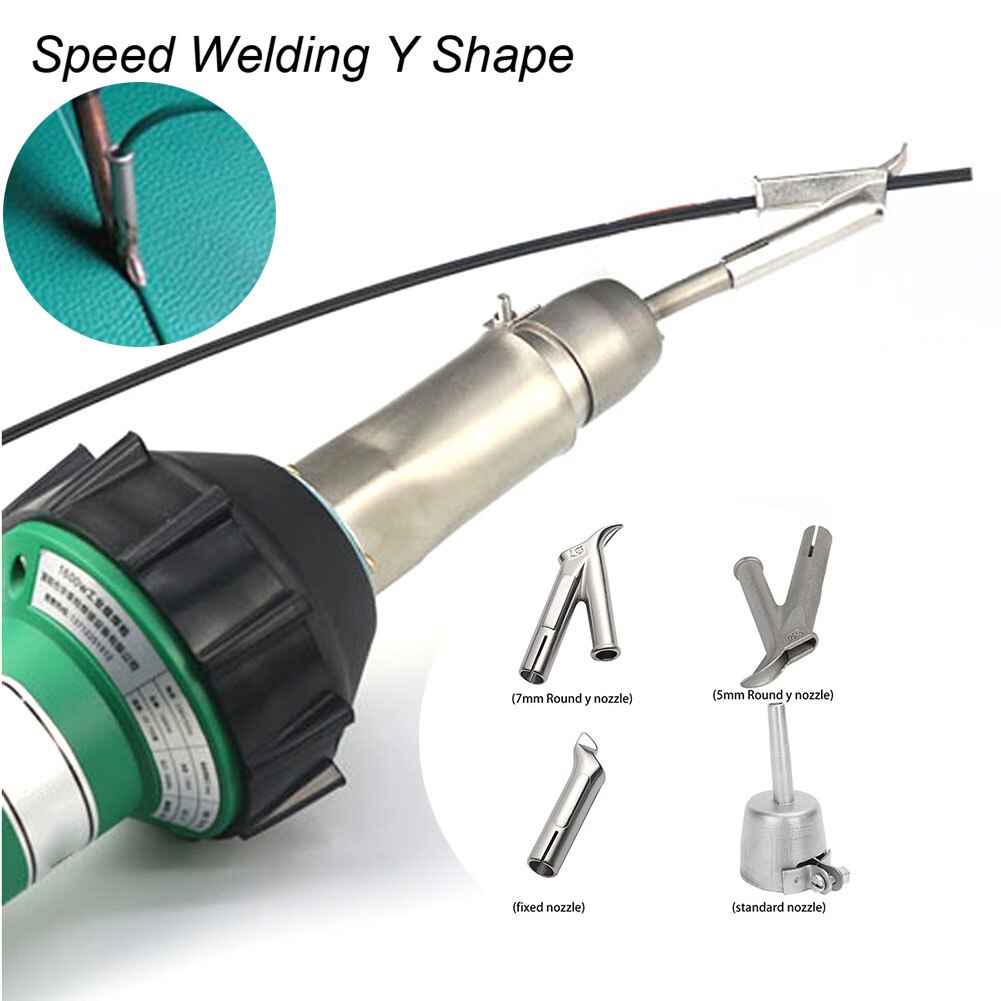 Speed Welding Nozzles For Vinyl Pvc Plastic Air Blower Triangle Speed Nozzle 5Mm Round Welding Head Alloy Y Type