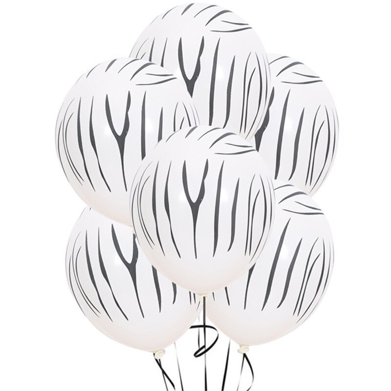 10pcs 3.2g 12inch Tijger Zebra Patroon Ballon Dier Helium Latex Ballonnen Verjaardagsfeestje Decoratie Kids Opblaasbare globos